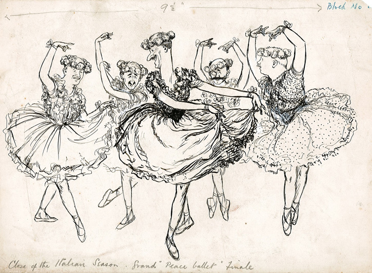 'Ballet finale, Italy', 1918 by Ernest Howard Shepard (1879–1976)