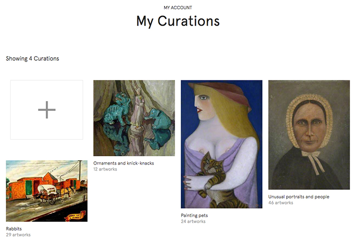 'My Curations' page