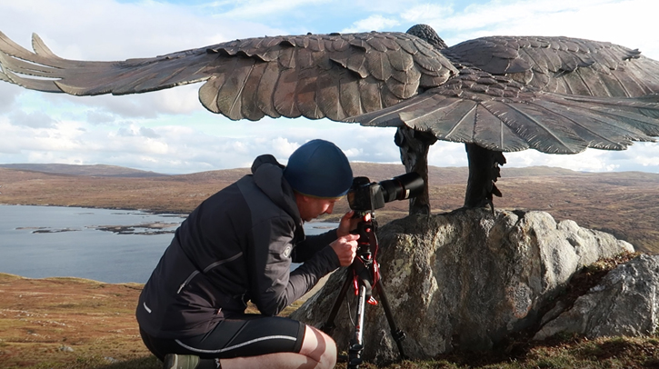 Dewi Owens photographing 'Glencoe Eagle'