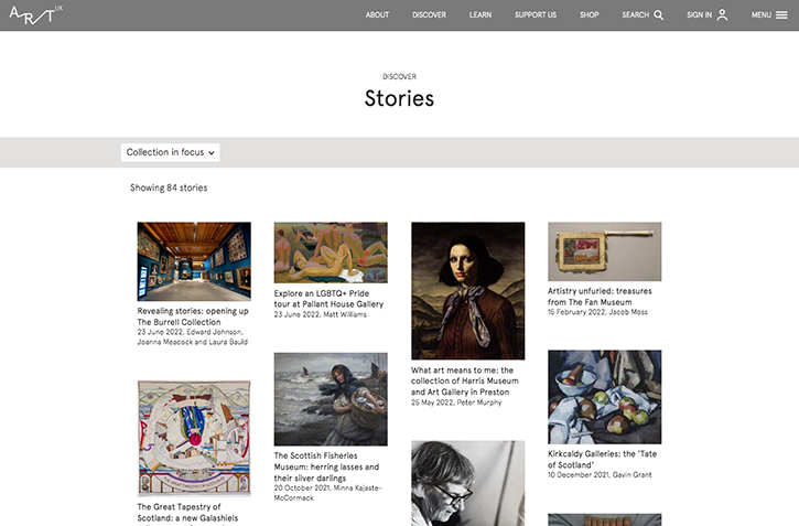 'Collection in focus' stories on Art UK