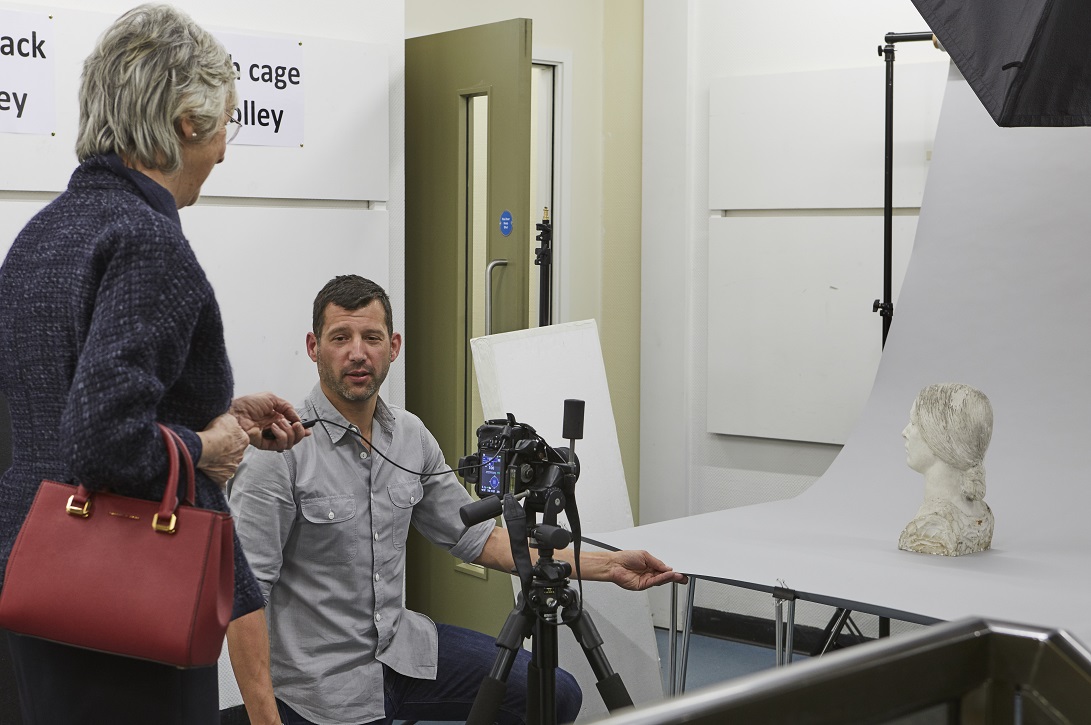 The Lord-Lieutenant got in on the act when Art UK's photographer, Jaron James, asked her to take one of the photographs