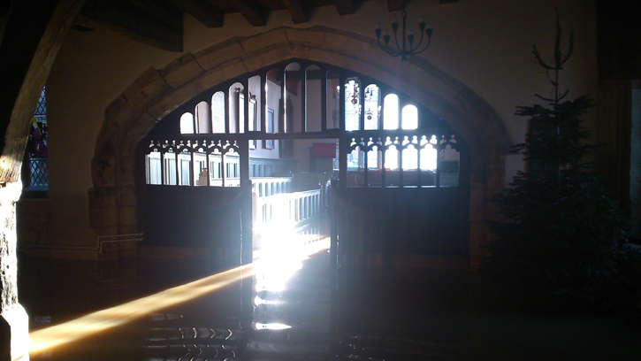 The Chapel, Undercroft and a rather soggy Christmas trees as the waters began to recede