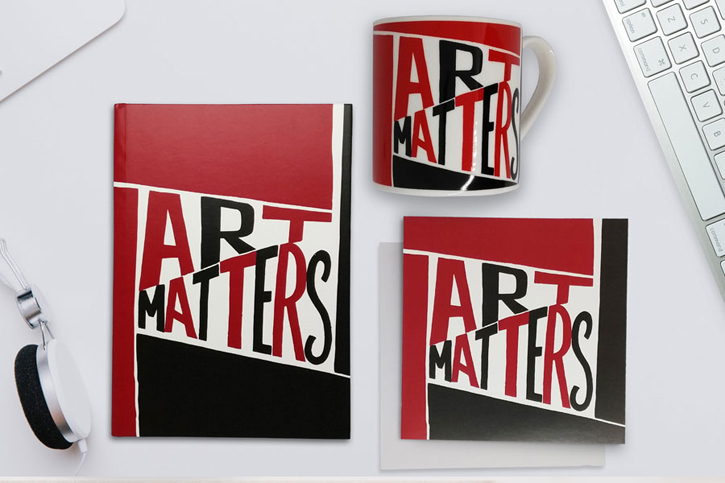 A selection from the Art Matters range, designed for Art UK by Bob & Roberta Smith