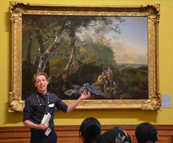 A student presents at a recent ARTiculation Discovery Day at the Dulwich Picture Gallery, London