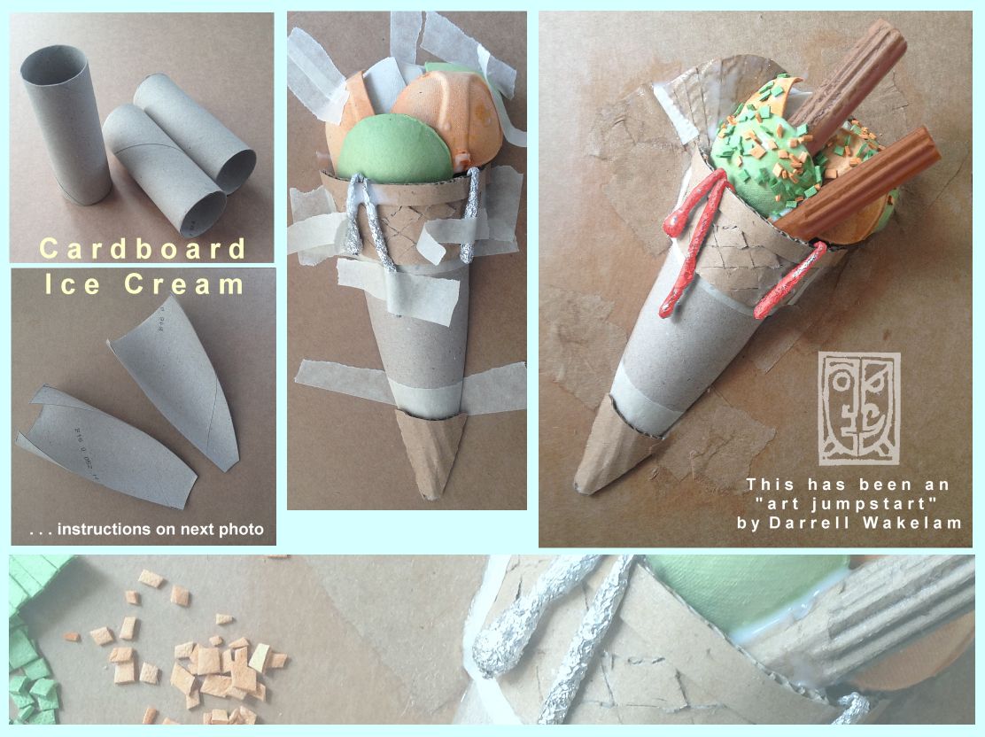 Create a cardboard ice-cream