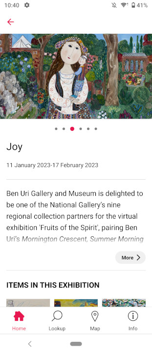 The Ben Uri Gallery and Museum guide on the Bloomberg Connects app