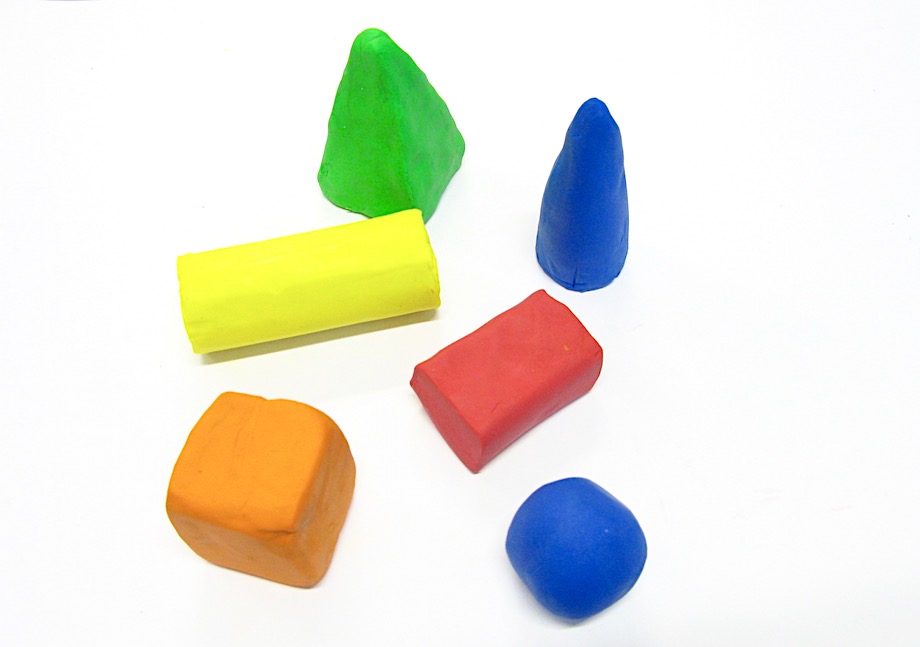 3D shapes modelled from Plasticine