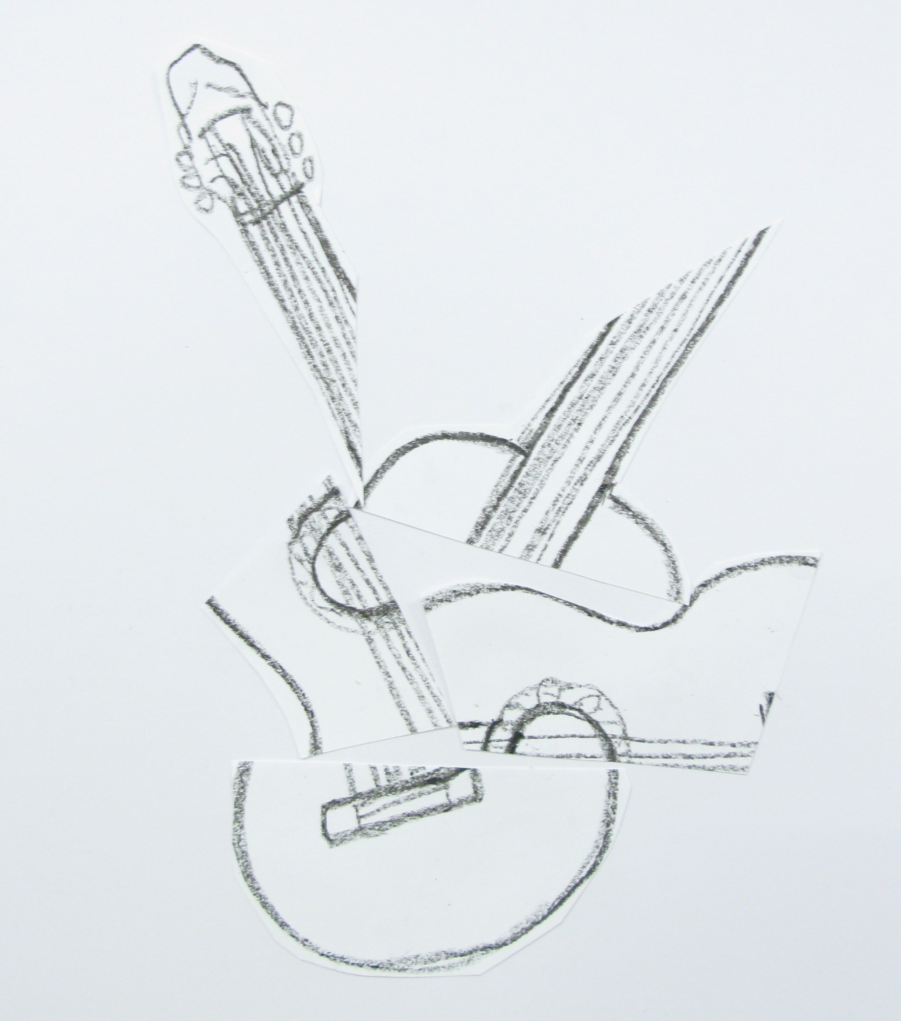 Abstracted guitar drawing