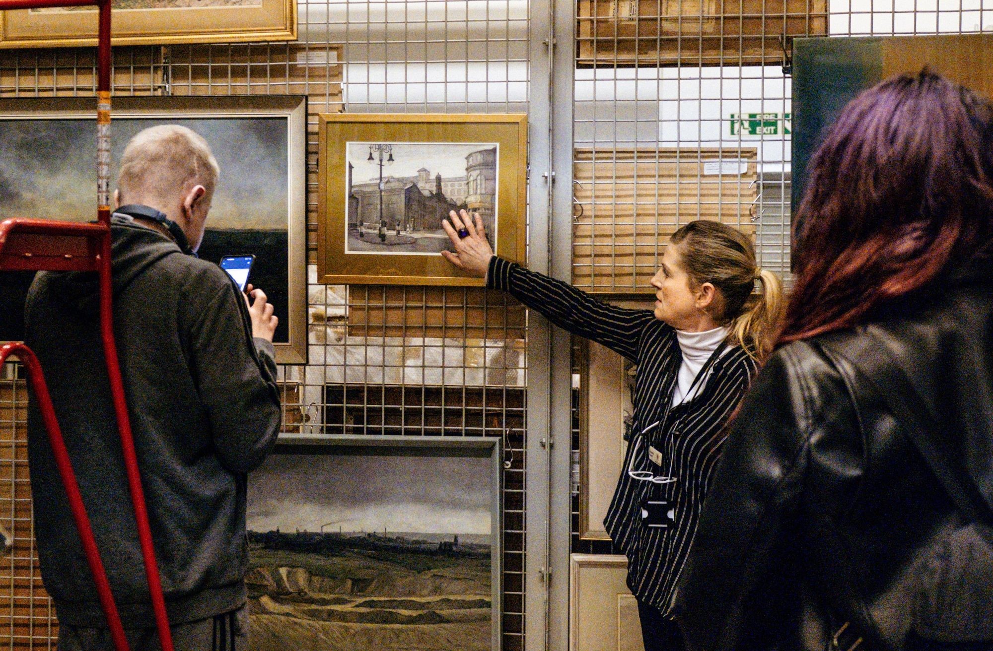 Pinc College students visiting the stores at the The Potteries Museum & Art Gallery