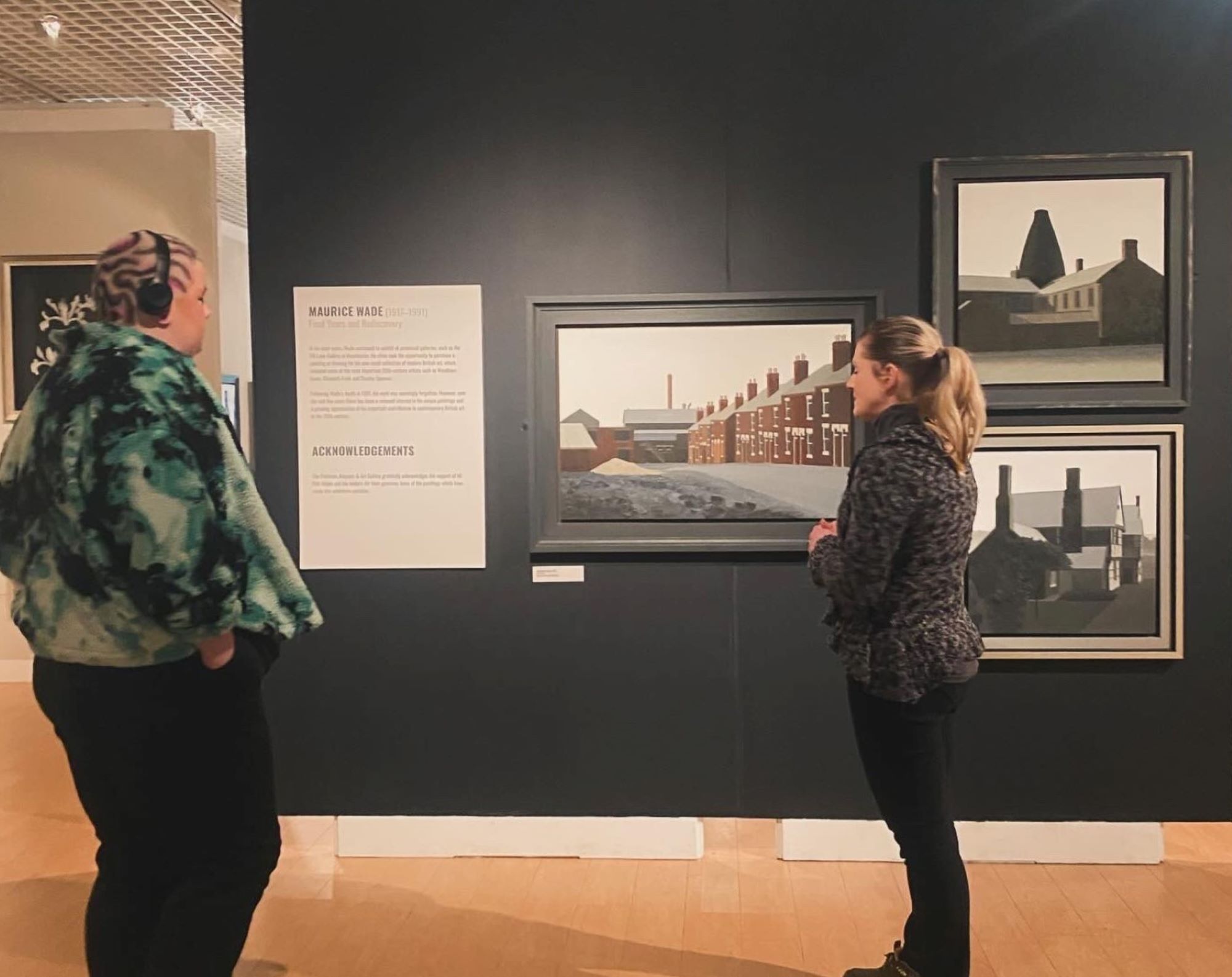Pinc College students visit the Maurice Wade exhibition at the Potteries Museum & Art Gallery