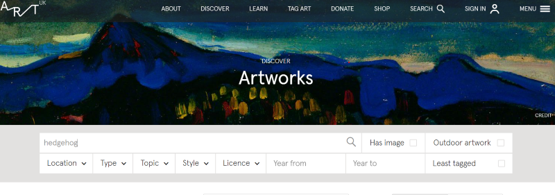 Search for an animal artwork on Art UK
