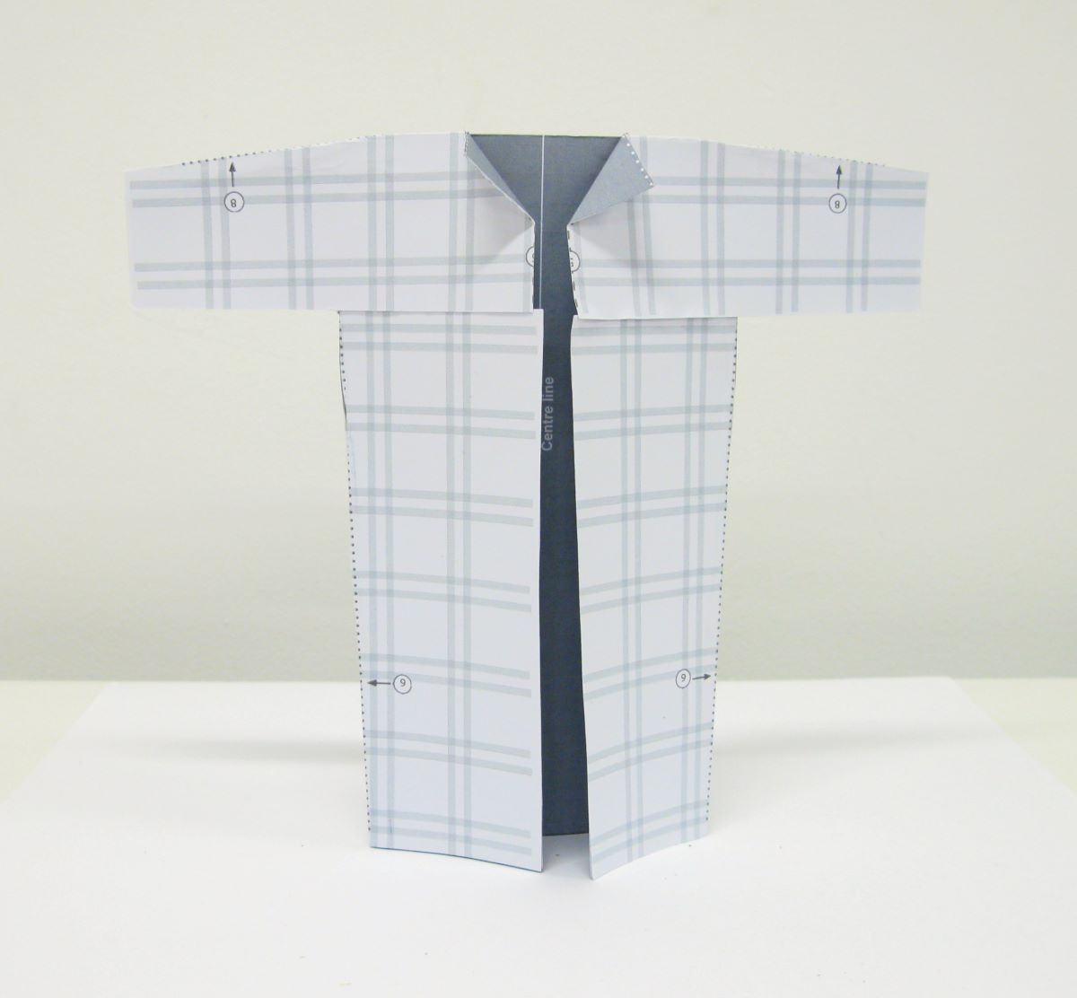 A paper model of a Balenciaga 'no-waste' coat