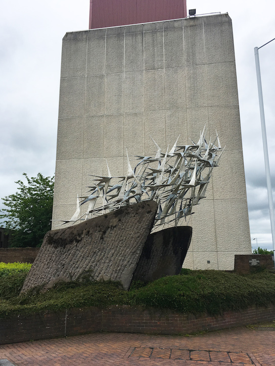 1980, outdoor sculpture in Glenrothes by Malcolm Robertson (b.1951)