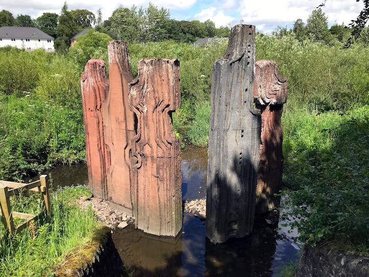 1976, outdoor sculpture in Livingston by Denis Barns