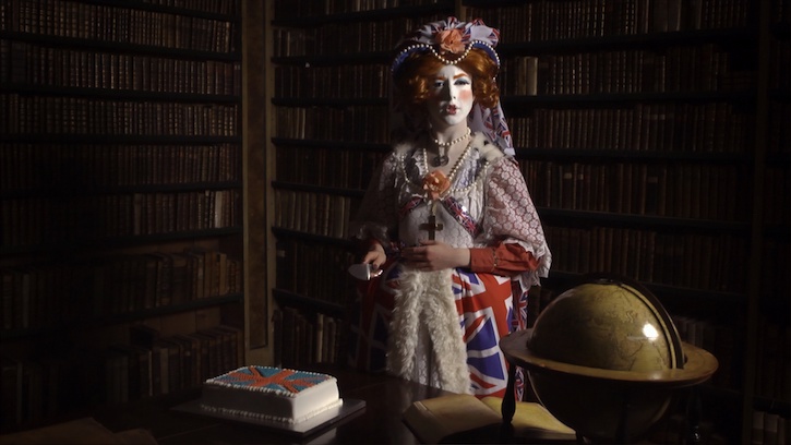 2012, digital video still by Rachel Maclean (b.1987). Commissioned by Edinburgh Printmakers for Year of Creative Scotland