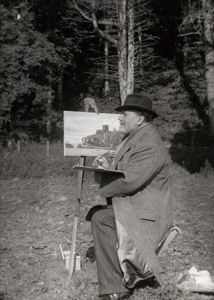 Henry Wood painting in Scotland, 1938