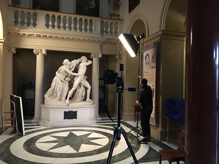 Photographing 'Fury of Athamas' at Ickworth, November 2018