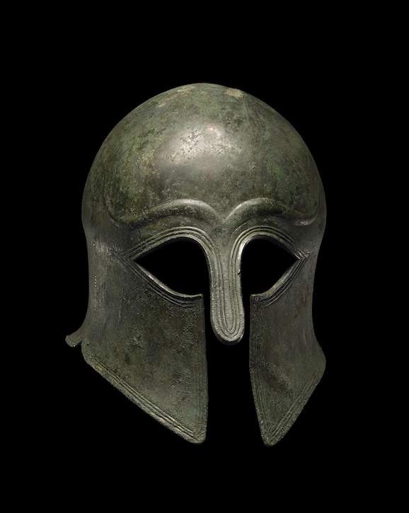 Bronze helmet of Corinthian type