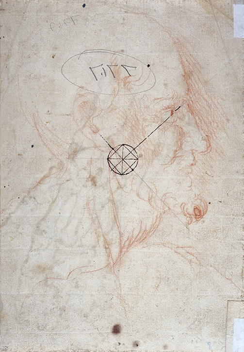16th C, pen, chalk & brown ink on paper by school of Michelangelo (1475–1564)