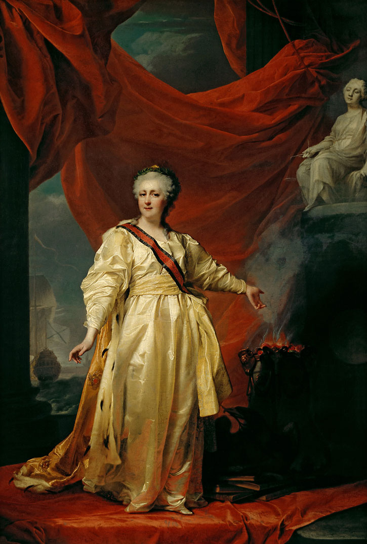 Catherine II the Legislatress in the Temple of the Goddess of Justice