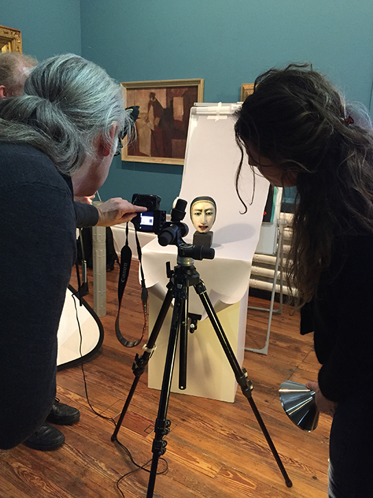 Digitisation training session at the Harris Museum & Art Gallery, Preston, November 2018