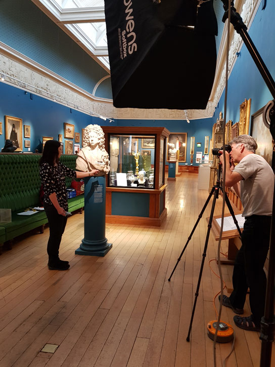 Coordinator Helen Clark at a photo shoot in south-west England