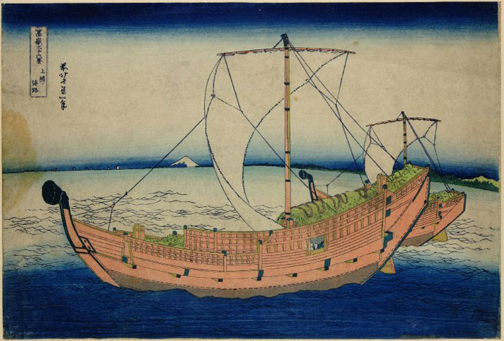 From the series 'Thirty-Six Views of Mt Fuji', 1830, colour woodblock oban print by Katsushika Hokusai (1760–1849)