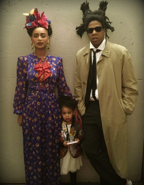 Beyoncé and Jay Z as Frida Kahlo and Basquiat, Halloween 2014