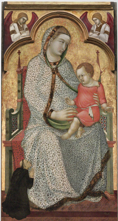 Virgin and Child Enthroned and Donor, Angels