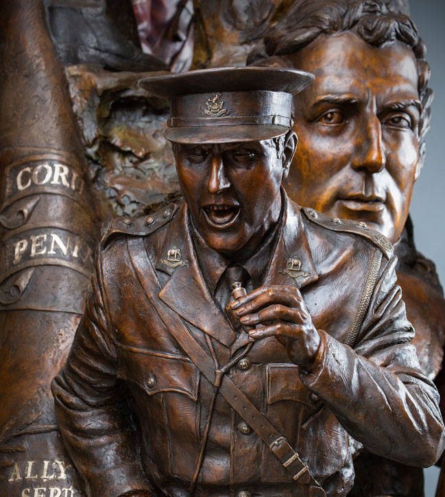 Detail of Andrew Sinclair's Duke of Wellington's Regimental Memorial Sculpture, Halifax