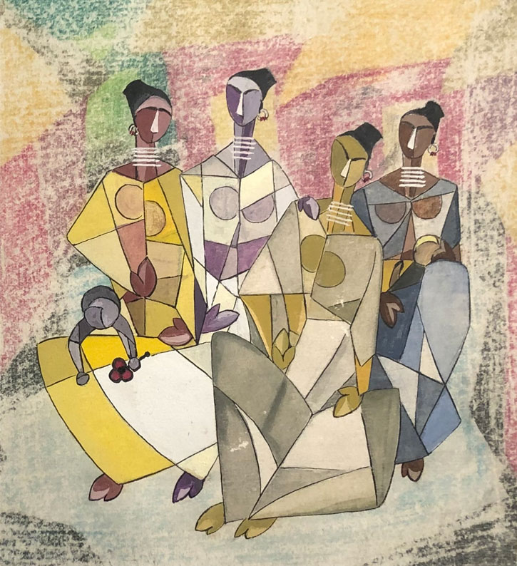 Untitled (Four Seated Figures)