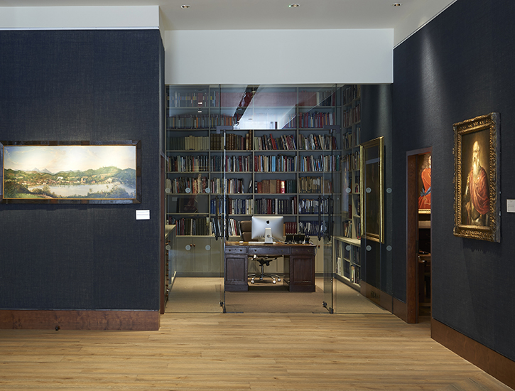 Lawrence's desk in the gallery’s library