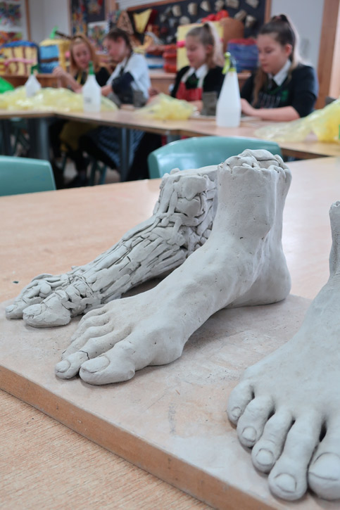 Teaching models by Andrew Sinclair in use during his Masterpieces in Schools event in Devon