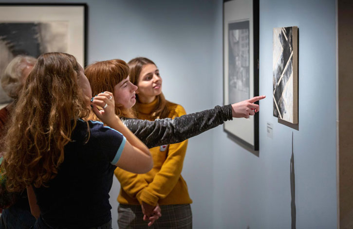 Students at Pallant House Gallery for the Write on Art workshop