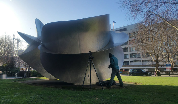 Photographer Ian Skelton at St Thomas’s Hospital, London