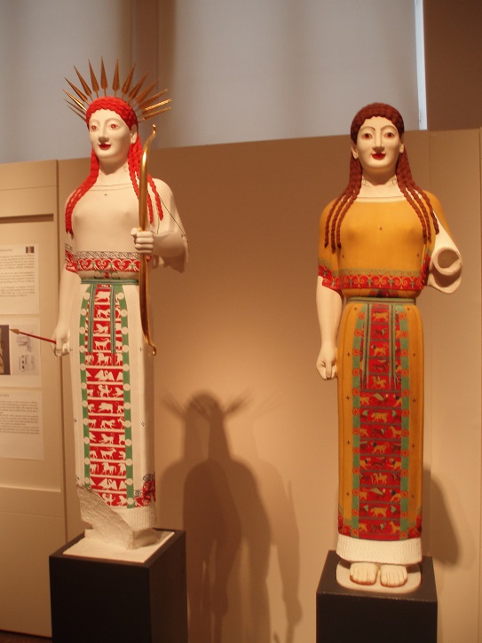 roman statues painted