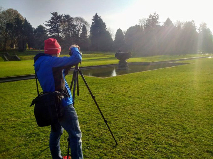 Photographer Dave Griffin at Dyffryn House and Gardens, Vale of Glamorgan