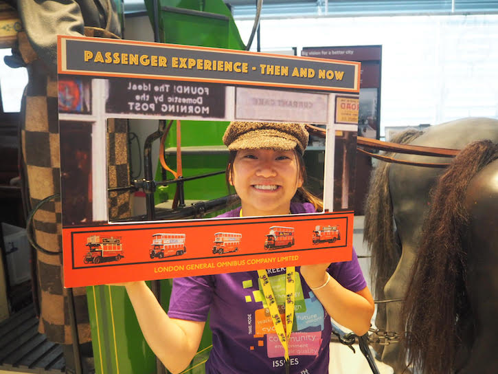 Georgina at a London Transport Museum event