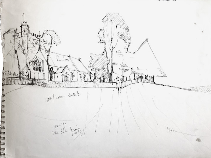 Sketch for 'The Church on the Hill, Milnthorpe'