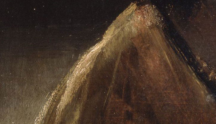 (detail of the shoulder), c.1657, oil on canvas by Rembrandt van Rijn (1606–1669)