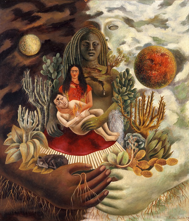 frida kahlo self portrait on the border