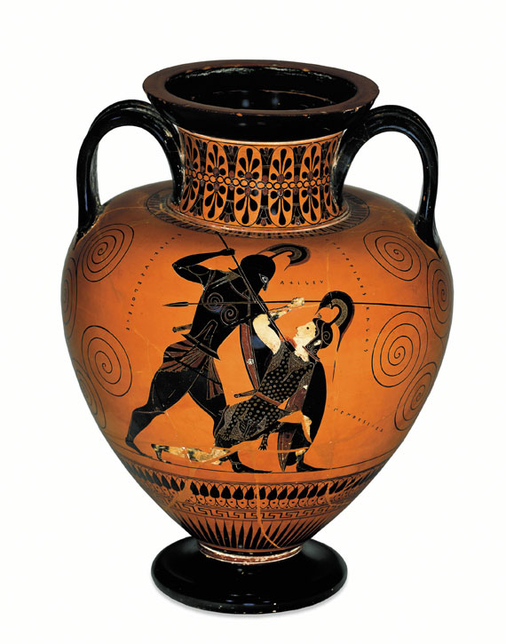 c.530 BC, ceramic Athenian amphora attributed to Exekias