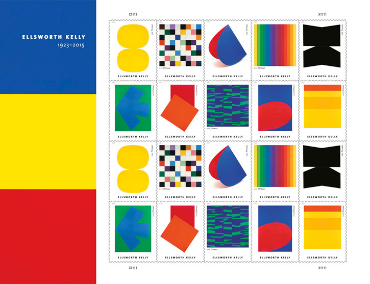 Ellsworth Kelly set of stamps