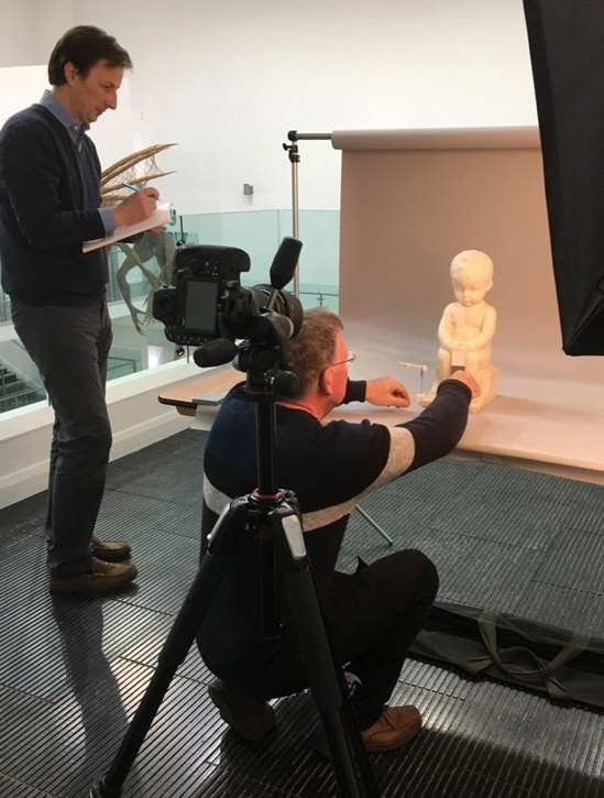 Northern Ireland Coordinator Dickon Hall with Photographer Bryan Rutledge at Ulster Museum