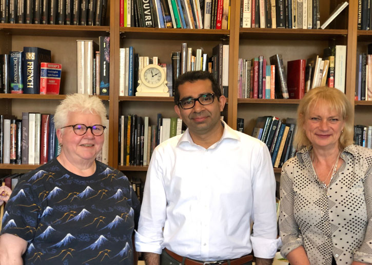 The 2019 Write on Art judges: Val McDermid, Hammad Nasar and Louisa Buck