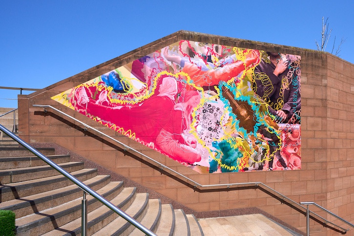 Installation view, 'Alice Rekab, Bunchlann, Buncharraig’ at Liverpool ONE, 2025