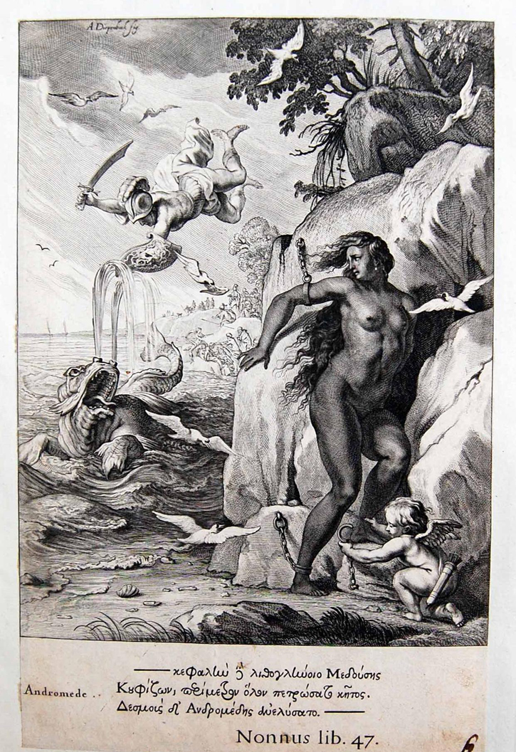 c.1635-1638, etching and engraving by Cornelis Bloemaert (1603–1692) after Abraham van Diepenbeeck (1596–1675). From the series Cabinet Favereau – one from a series of 58 illustrations to Marolles' 'Tableaux du Temple des Muses' (Paris, 1655)