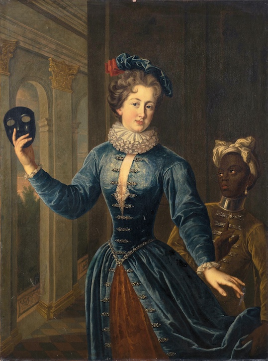 Portrait of a Lady with a Page and a Mask