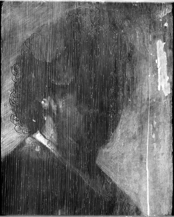 An x-ray image of 'Self Portrait at the Age of 22'