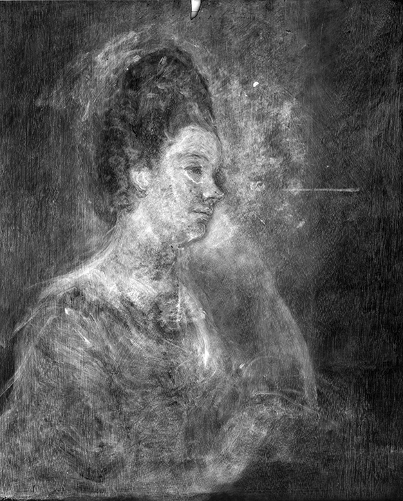 X-ray of 'Unfinished Portrait of an Unknown Lady'